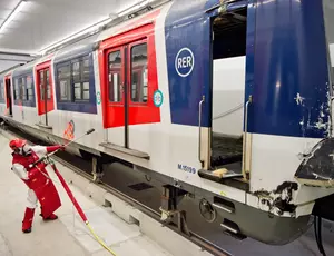 Démantèlement de trains RATP
