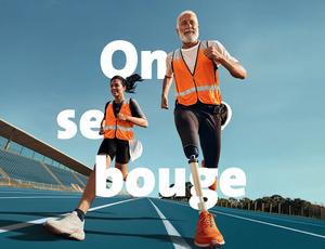 photo de 2 coureurs avec le titre "On se bouge"