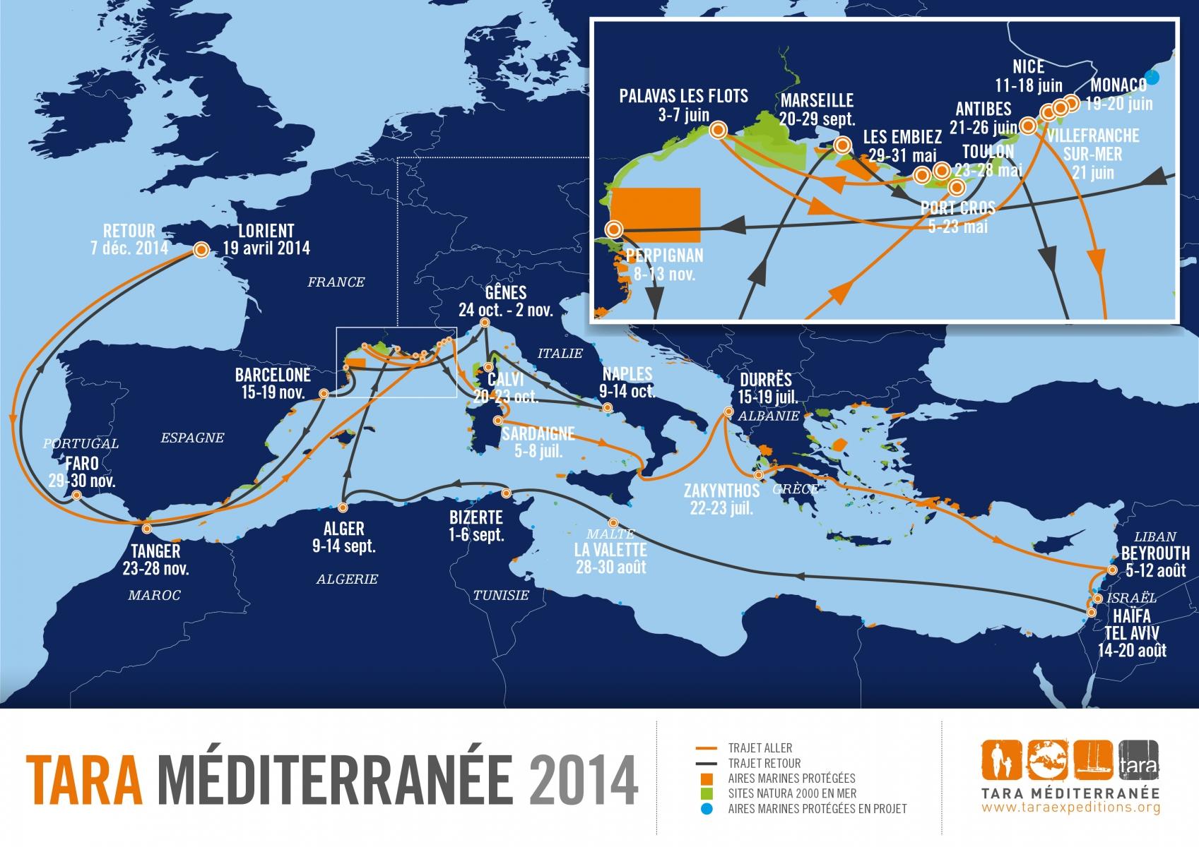 Carte Tara Méditerranée