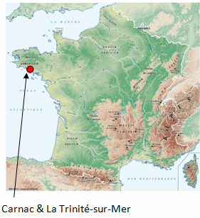 Carnac et La Trinité sur mer - carte
