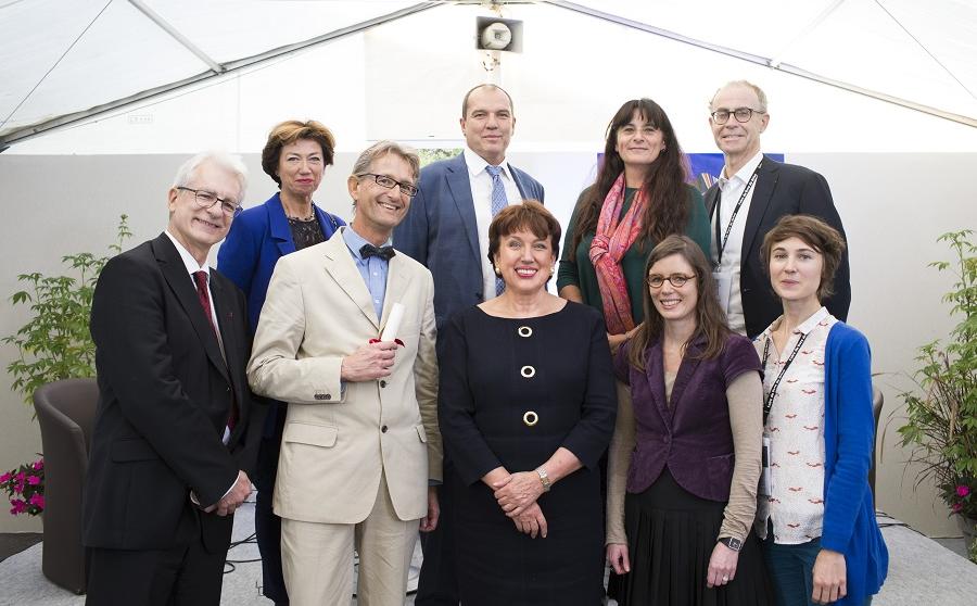 Le jury du Prix du Livre Environnement 2015 et sa présidente, Roselyne Bachelot