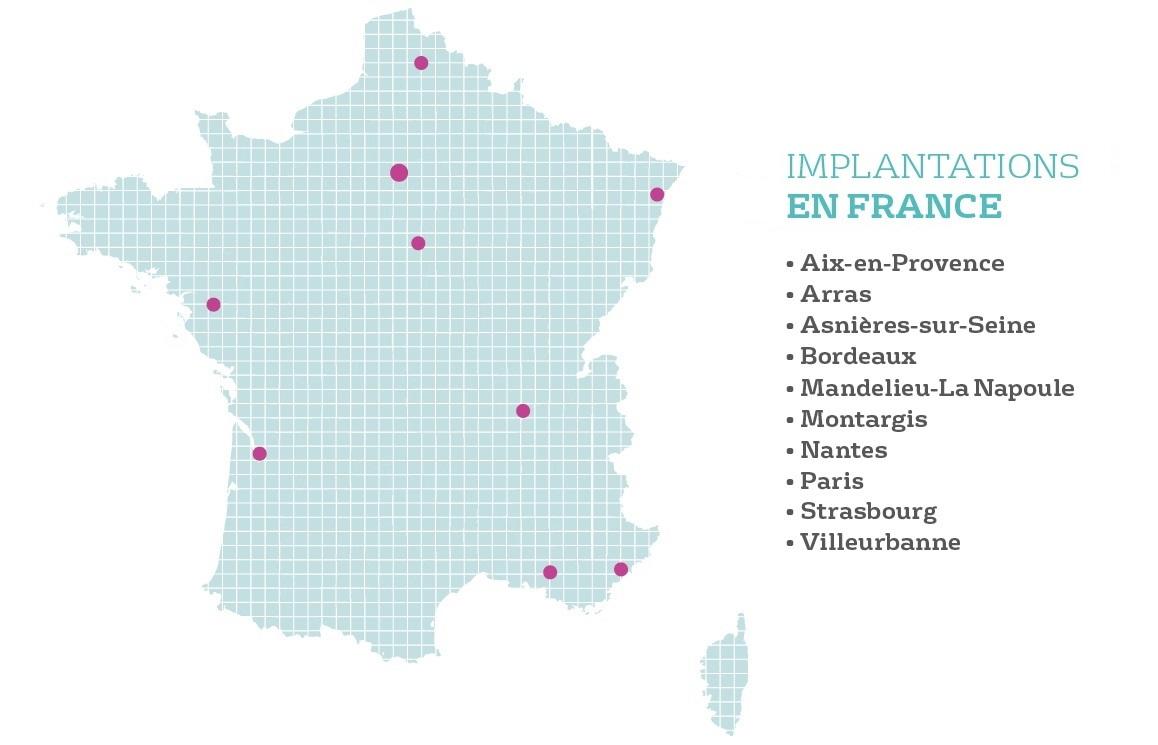 Les sites Seureca en France
