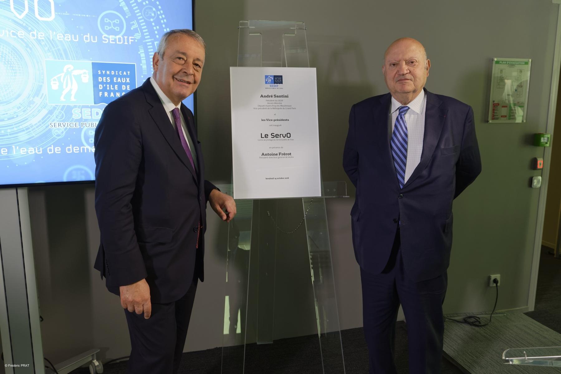 Antoine Frérot, PDG de Veolia et André Santini, Président du SEDIF