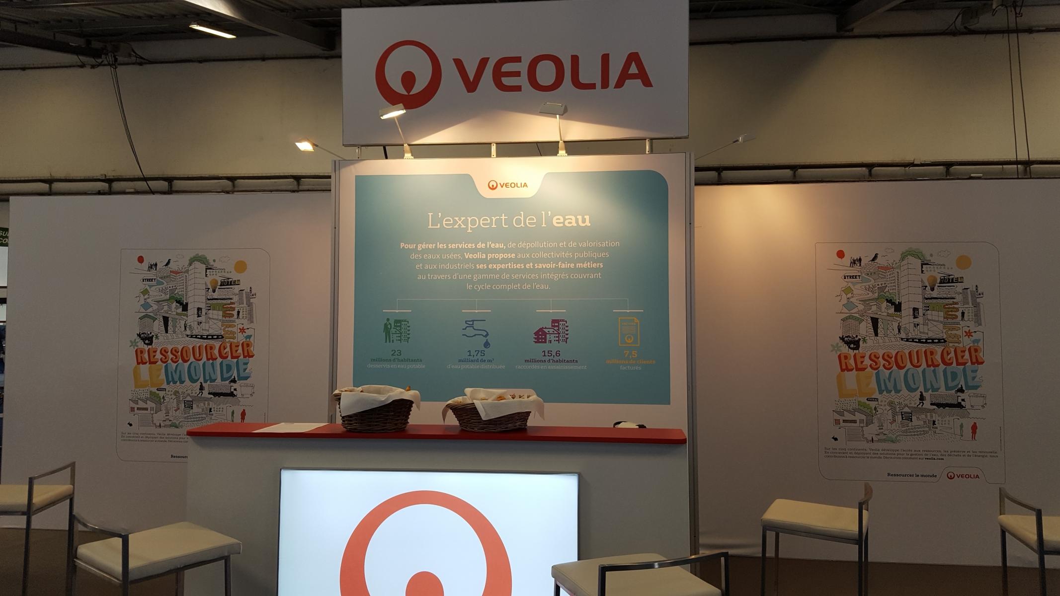 Le stand Veolia au salon HydroGaïa les 17&18 mai 2017