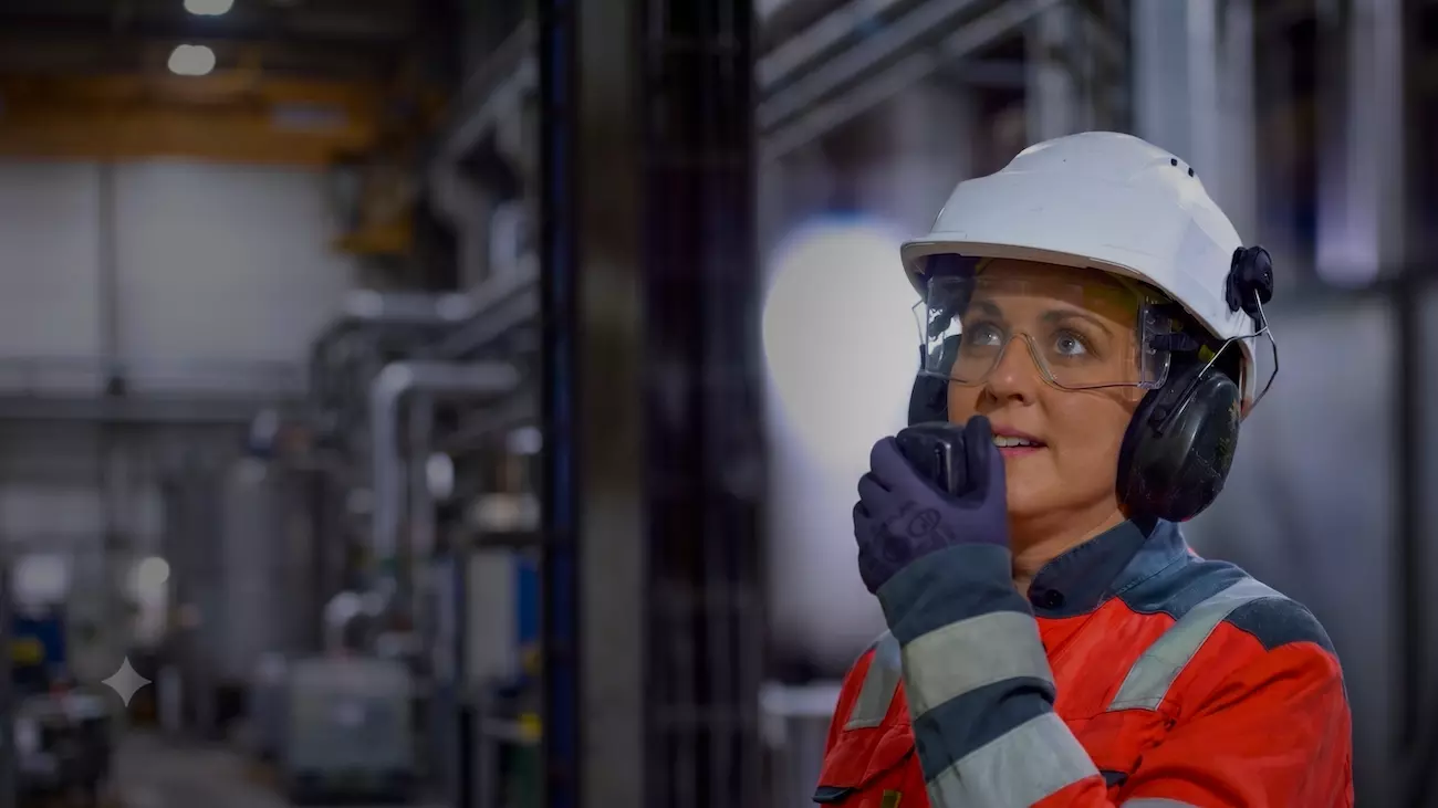 Collaboratrice Veolia sur site