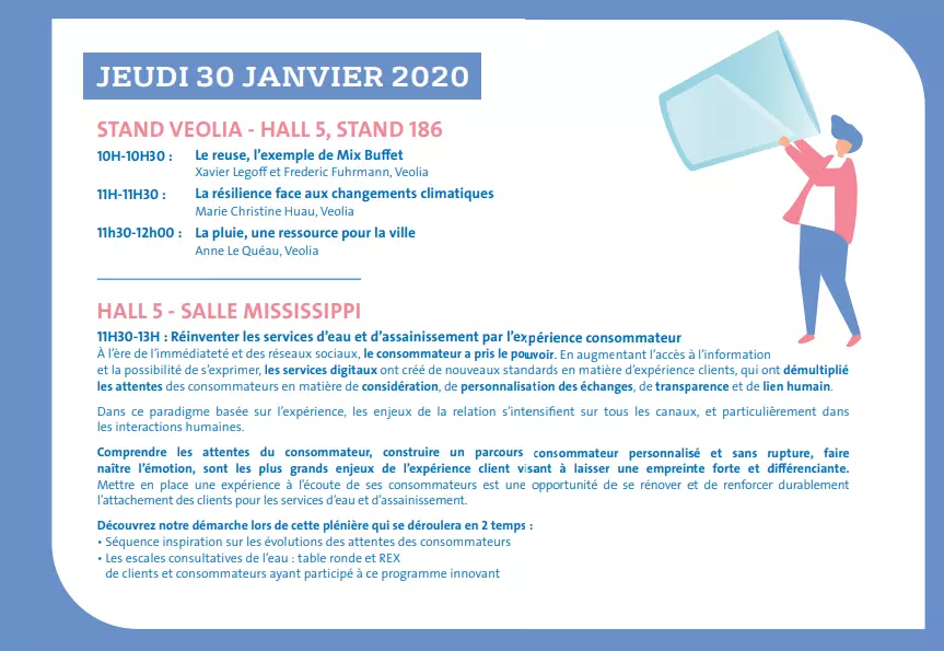 Carrefour de l'eau. Programme du 30/01/2020