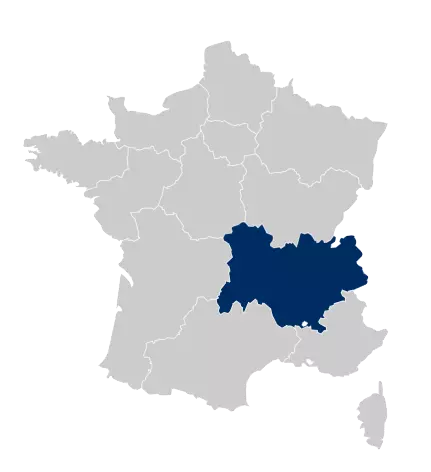 Auvergne Rhone Alpes - Map