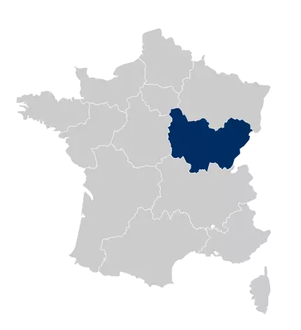 Bourgogne Franche Comté - Map